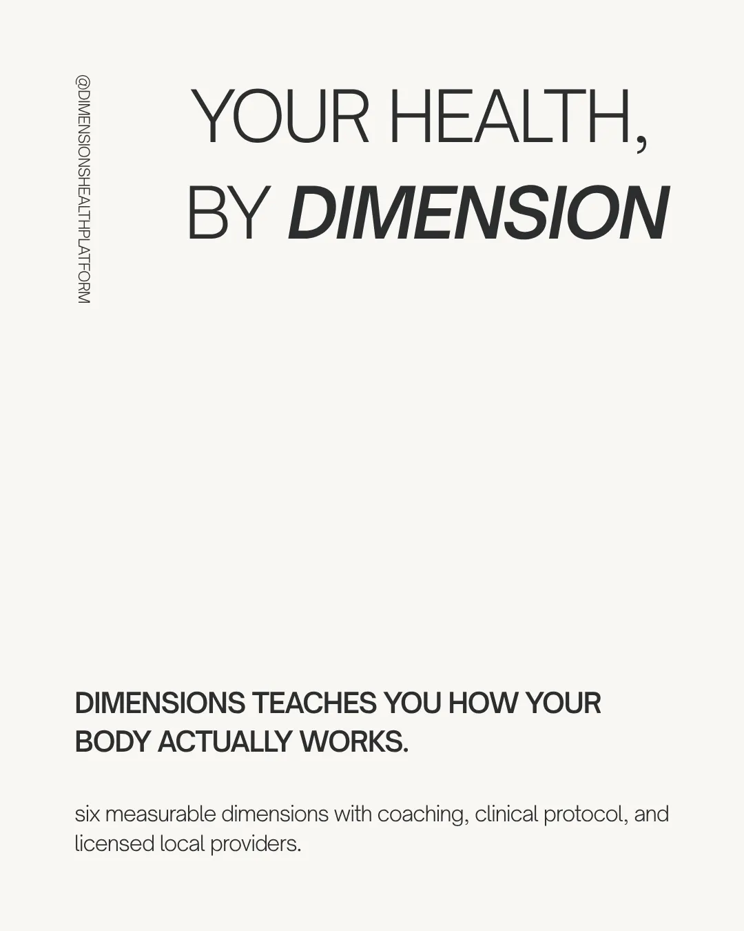 Your health, by Dimension